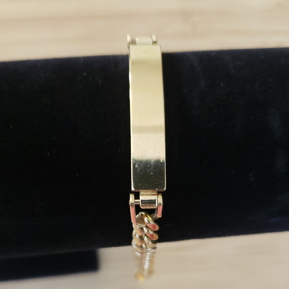 24kt Gold Plated Boys Id Bracelet